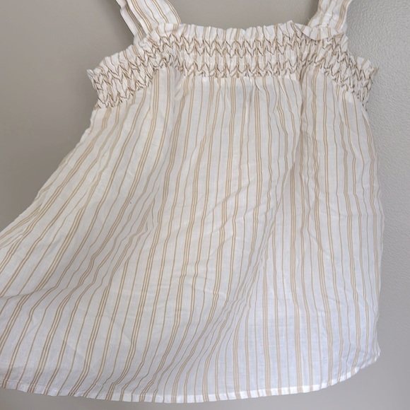 Banana Republic striped ruffle smock neck top - Picture 3 of 4